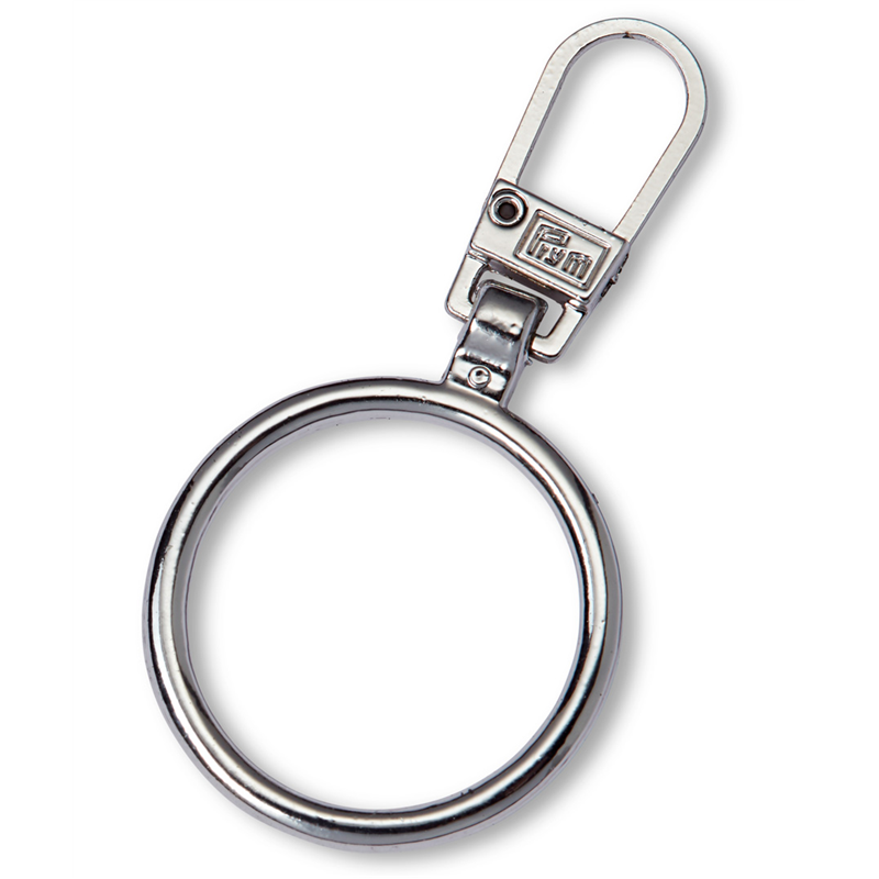 日本紐釦貿易 プリム(Prym) ジッパープル リング 全長約4.7cm シルバー PRM482117 (ご注文単位1個)【直送品】