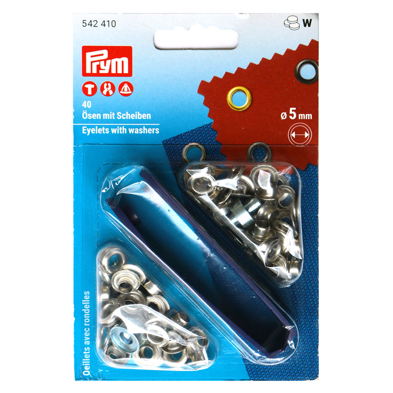 日本紐釦貿易 プリム(Prym) 両面ハトメ（アイレット） φ5mm 40組入 ニッケル 542410 （ご注文単位1個）【直送品】