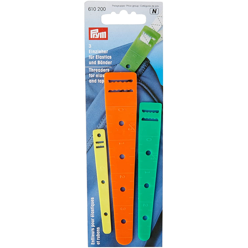 日本紐釦貿易 プリム(Prym) 幅広テープスレッダー 平ゴム 3サイズ各1本 マルチ 610192 （ご注文単位1個）【直送品】