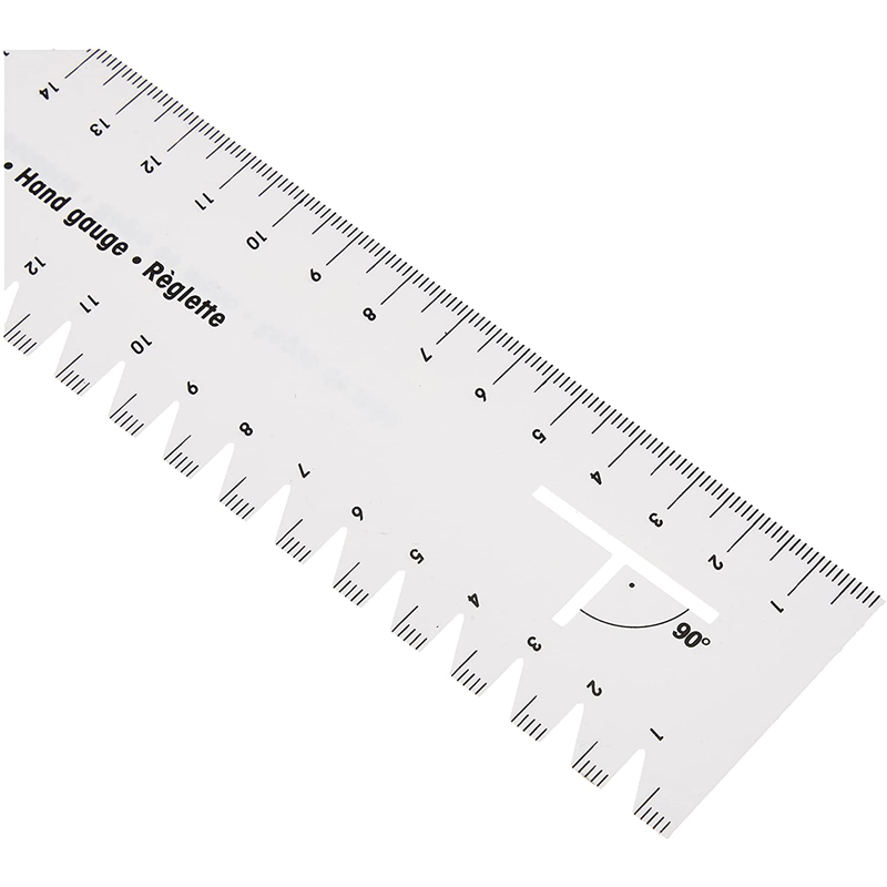 日本紐釦貿易 プリム(Prym) ハンドソーイングゲージ 210mm×45mm 1本 ホワイト 610728 (ご注文単位1個)【直送品】