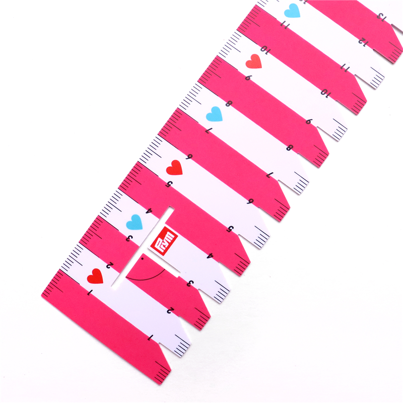 日本紐釦貿易 プリム(Prym) プリム・ハンドソーイングゲージ ピンク 21X4.5cm PRM610737 (ご注文単位1枚)【直送品】