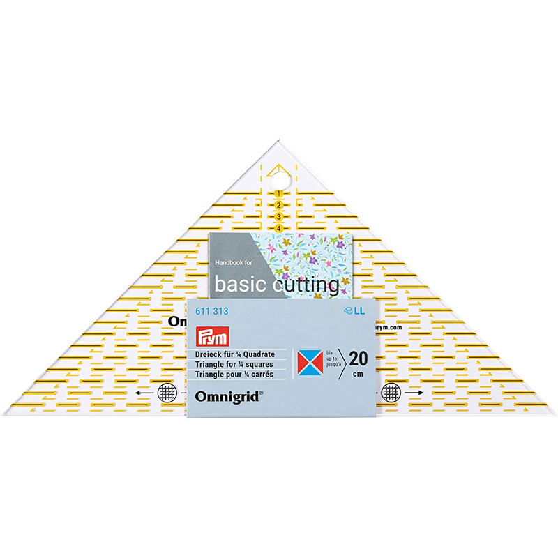 日本紐釦貿易 プリム(Prym) オムニグリッド定規三角定規 1/4(20cm) PRM611313 （ご注文単位1個）【直送品】