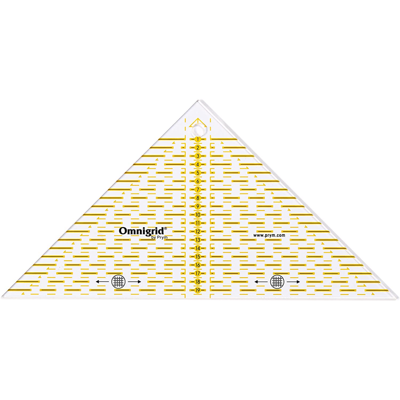 日本紐釦貿易 プリム(Prym) オムニグリッド定規三角定規 1/4(20cm) PRM611313 (ご注文単位1個)【直送品】