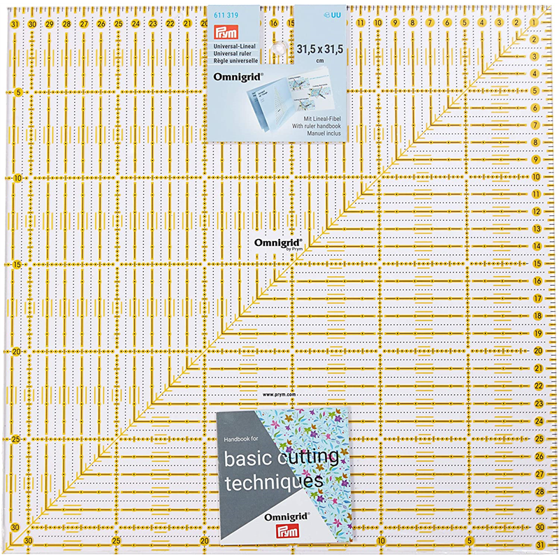 日本紐釦貿易 プリム(Prym) オムニグリッド定規 31.5cmｘ31.5cm PRM611319 （ご注文単位1個）【直送品】