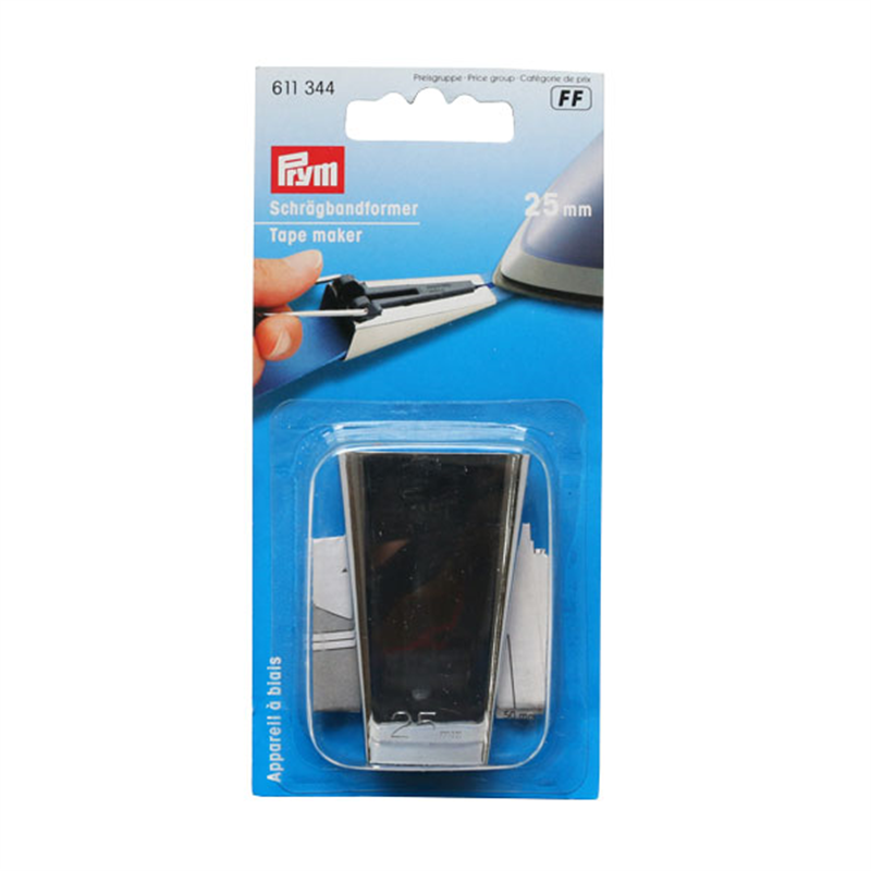 日本紐釦貿易 プリム(Prym) バイアステープメーカー 出来上がり巾25mm 1個 シルバー 611343 (ご注文単位1個)【直送品】