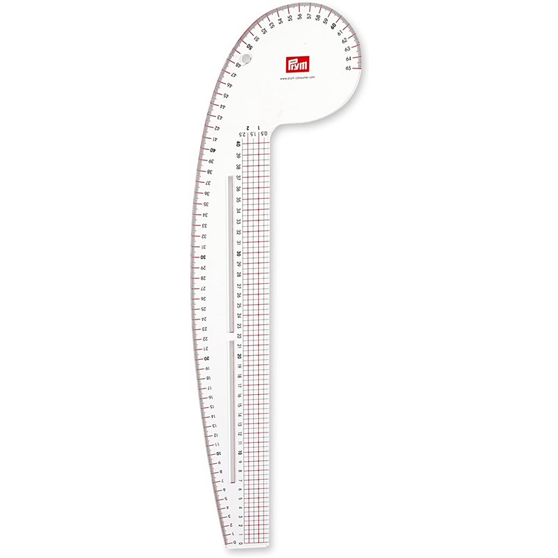 日本紐釦貿易 プリム(Prym) EUカーブさし 方眼入り 65cm 1本 透明 611499 (ご注文単位1個)【直送品】