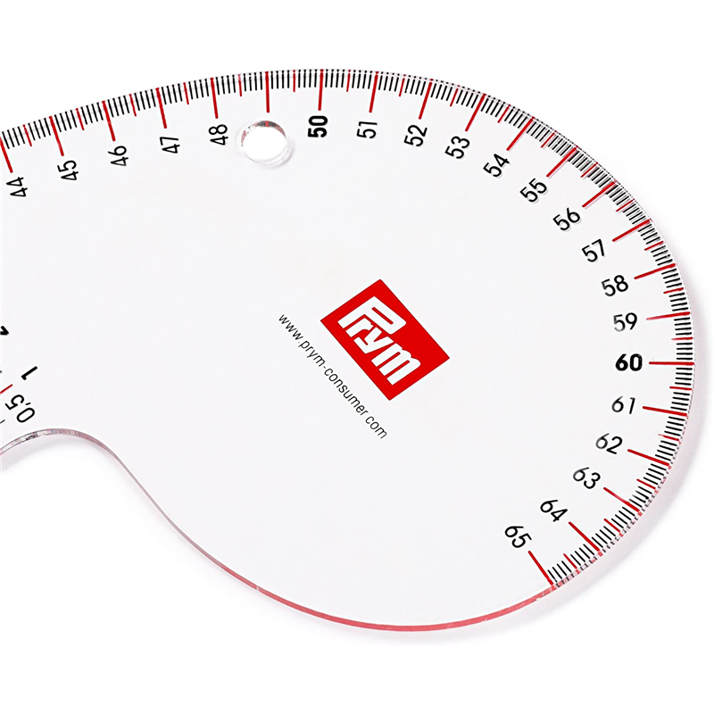 日本紐釦貿易 プリム(Prym) EUカーブさし 方眼入り 65cm 1本 透明 611499 (ご注文単位1個)【直送品】