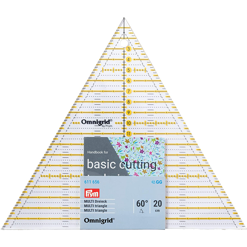 日本紐釦貿易 プリム(Prym) オムニグリッド三角定規 60度/20cm PRM611656 （ご注文単位1個）【直送品】