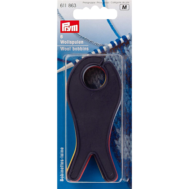 日本紐釦貿易 プリム(Prym) 毛糸ボビン大（アソートカラー6個入） 90mm×40mm PRM611863 （ご注文単位1個）【直送品】