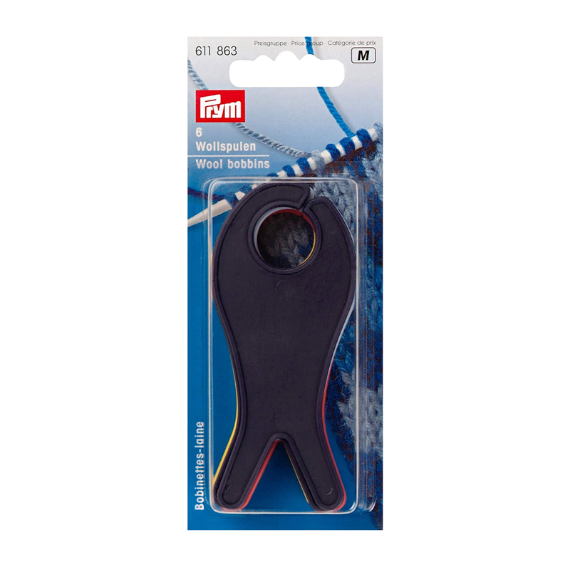 日本紐釦貿易 プリム(Prym) 毛糸ボビン大(アソートカラー6個入) 90mm×40mm PRM611863 (ご注文単位1個)【直送品】