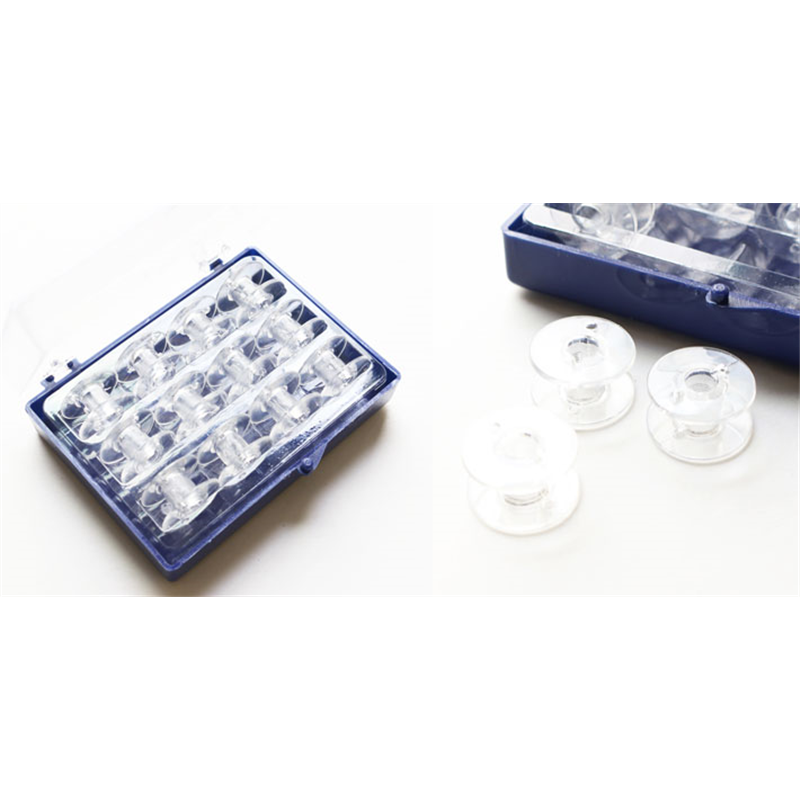 日本紐釦貿易 プリム(Prym) ボックス付きボビン厚型 12個セット プラスチック 直径20.5mm 12個 透明 611965 (ご注文単位1個)【直送品】