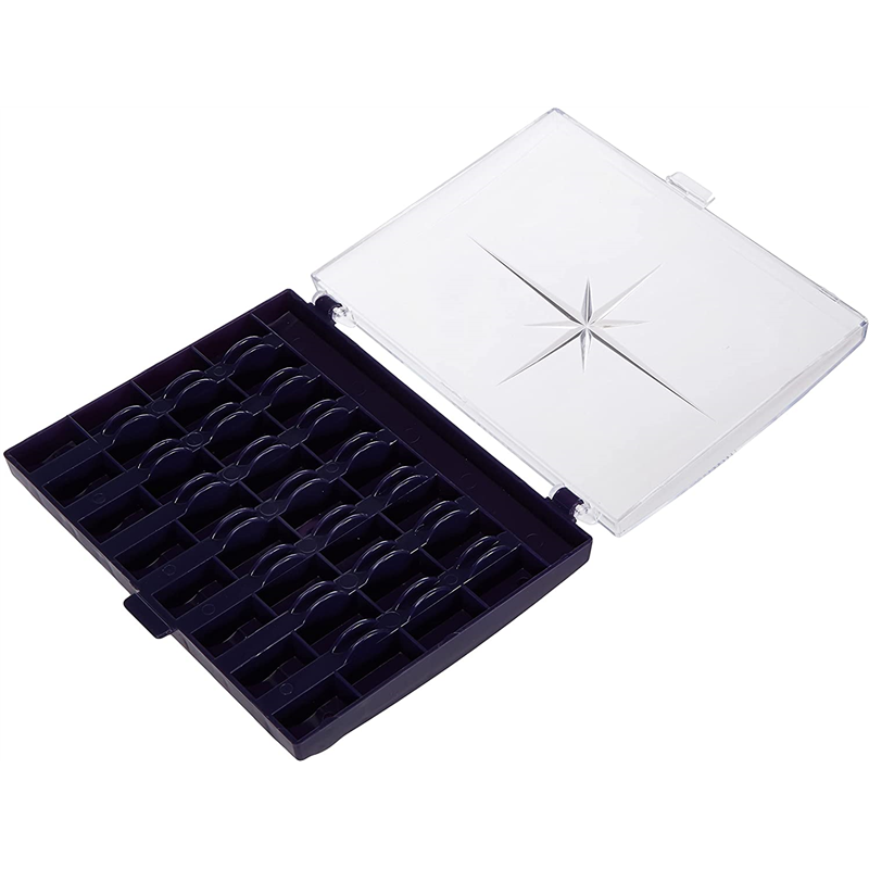 日本紐釦貿易 プリム(Prym) ボビン収納ボックス 32個入 120mm×160mm×30mm 1個 パープル 611979 (ご注文単位1個)【直送品】