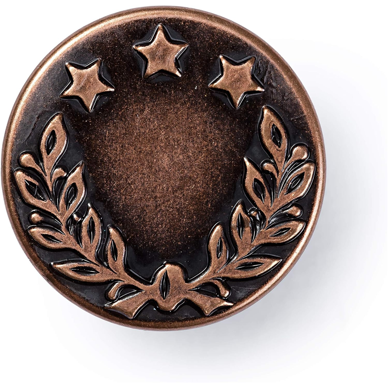 日本紐釦貿易 プリム(Prym) ジーンズトップボタン 「月桂樹花輪」 キット付 φ14mm 8組入 オールドカッパー 622200 (ご注文単位1個)【直送品】