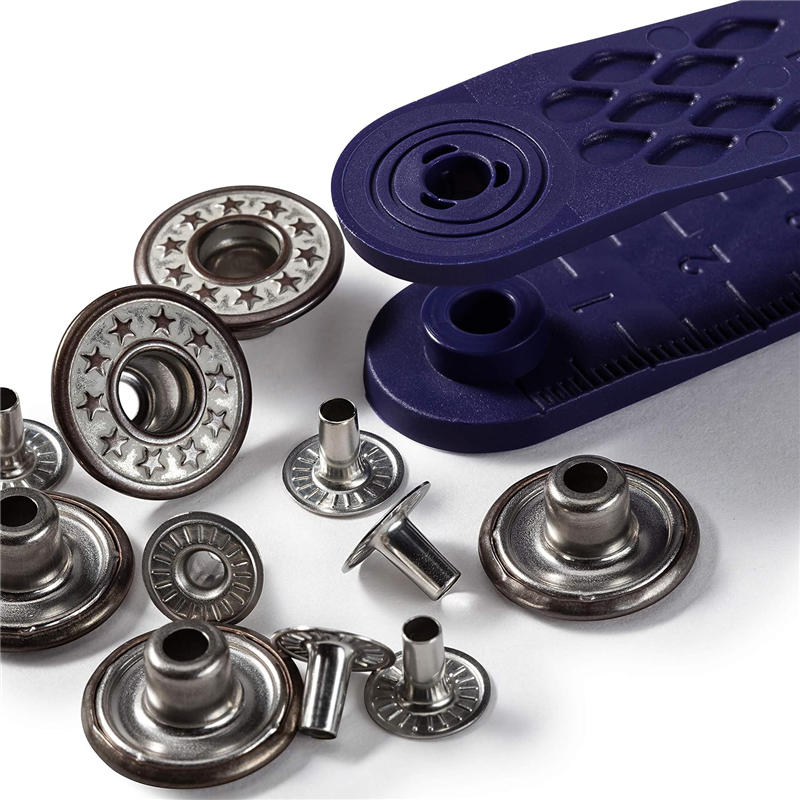 日本紐釦貿易 プリム(Prym) ジーンズドーナツボタン 「スターオープン」キット付 φ17mm 6組入 ヴィンテージ真鍮 622239 (ご注文単位1個)【直送品】