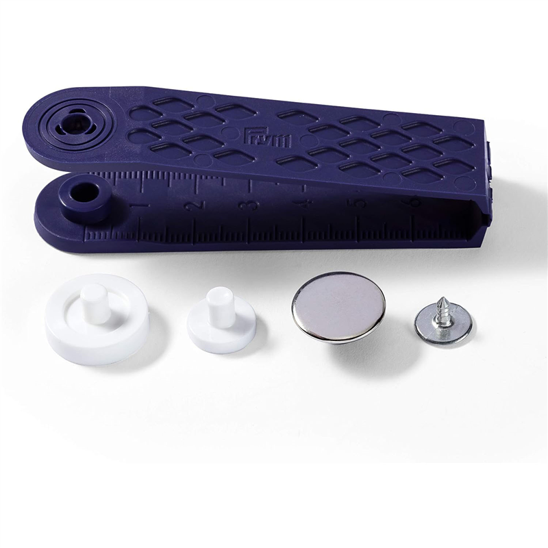 日本紐釦貿易 プリム(Prym) ジーンズトップボタン 「プレーン」 キット付 φ17mm 8組入 マットシルバー 622240 (ご注文単位1個)【直送品】