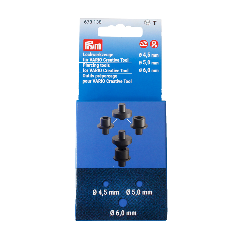 日本紐釦貿易 Prym プリム 家庭用ハンドプレス機 VARIO対応 専用ポンチ 4.5/5/6㎜ PRM673138 (ご注文単位1個)【直送品】