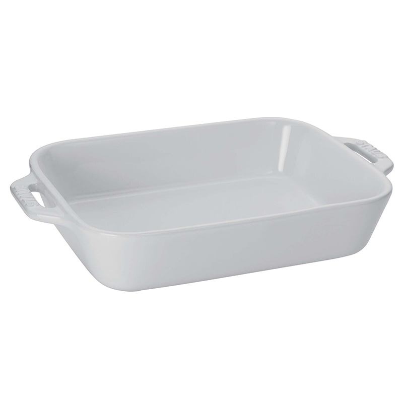 ストウブ セラミック レクタンギュラーディッシュ 20cm×16cm ホワイト 40508-589 1個(ご注文単位1個)【直送品】