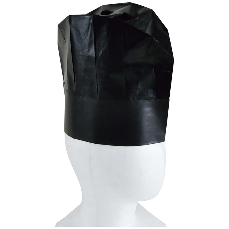 シェフハット エクセレント ブラックスタイル 22cm(10枚入)09803 1個(ご注文単位1個)【直送品】