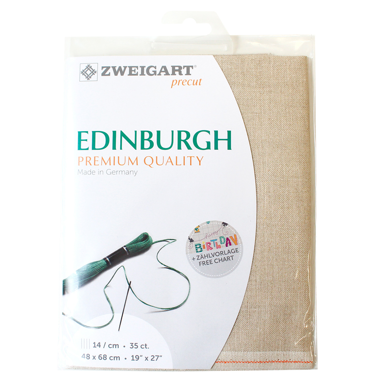 ツヴァイガルト(ZWEIGART) 刺しゅうクロス 36CT EDINBURGH 48×68cm ベージュ ZW3217P-52 1個(ご注文単位1個)【直送品】