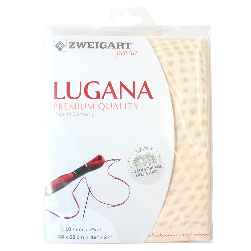ツヴァイガルト(ZWEIGART) 刺しゅうクロス 25CT LUGANA 48×68cm ベージュ ZW3835P-99 1枚(ご注文単位1枚)【直送品】