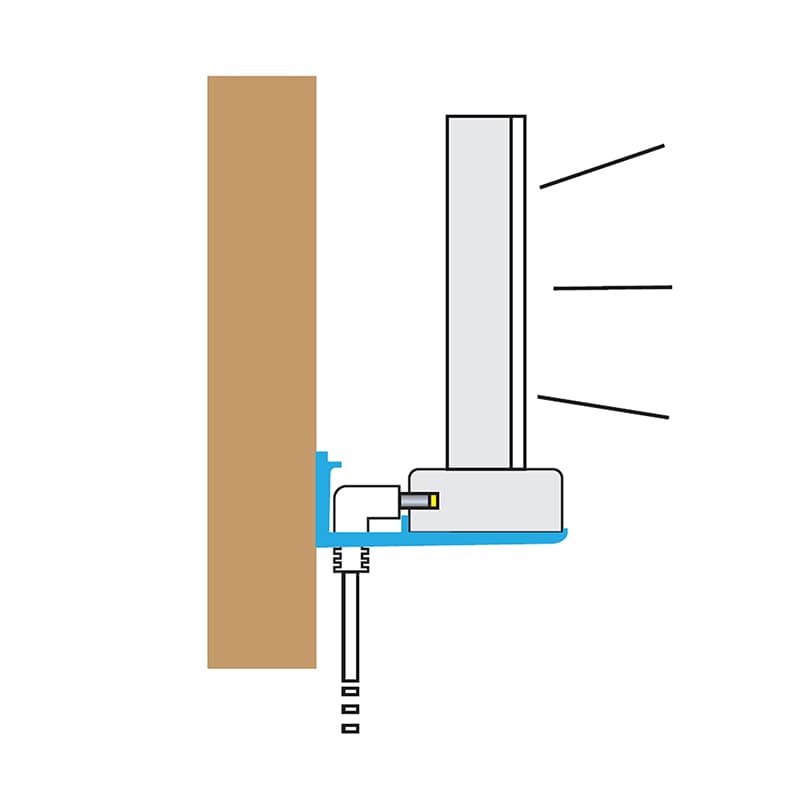 アクリサンデー LEDチャンネル文字 abcMIX 壁面設置用パーツ 500mm 1個(ご注文単位1個)【直送品】