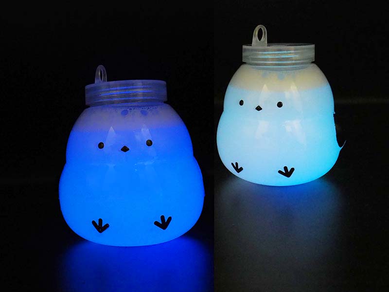 三洋堂 ピカピカ光る シマエナガちゃんボトル 1個（ご注文単位96個）【直送品】