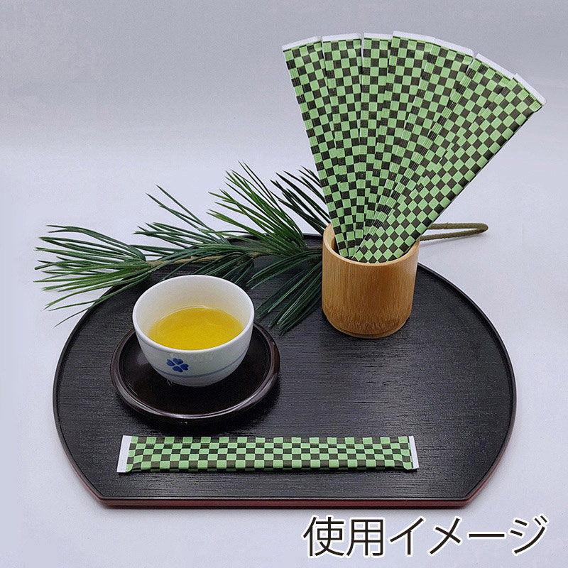 九州紙工 和柄完封箸 アスペン元禄 6寸 市松模様 WK-8 100膳/袋(ご注文単位20袋)【直送品】