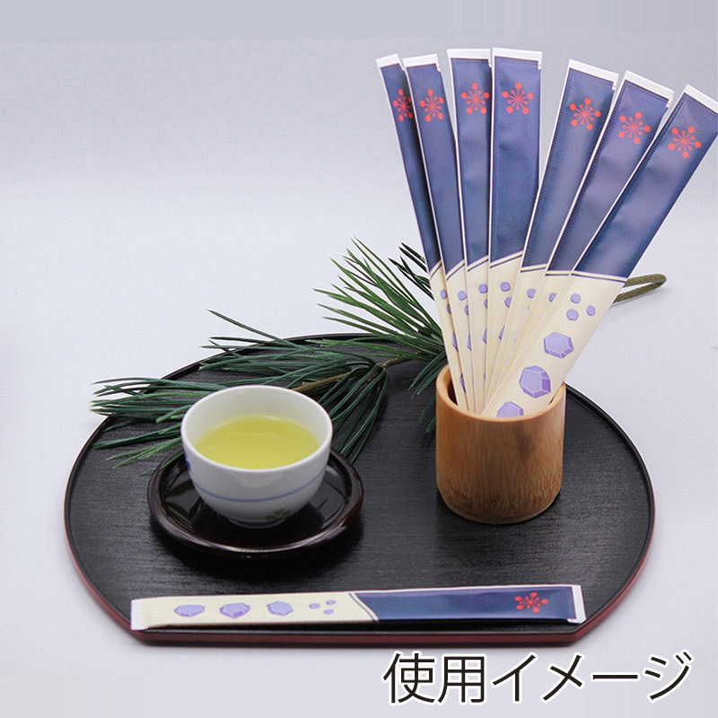 九州紙工 和柄完封箸 アスペン元禄 8寸 紅梅 WK-13 100膳/袋(ご注文単位20袋)【直送品】