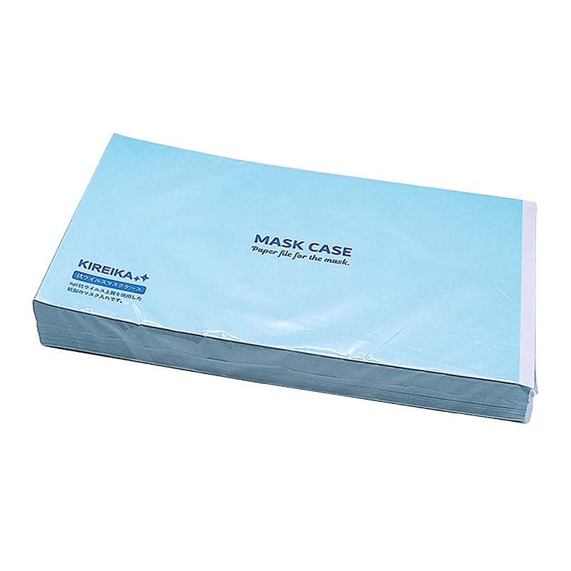 九州紙工 KIREIKA 抗ウイルスマスクケース ブルー MC-10 100枚/袋(ご注文単位20袋)【直送品】