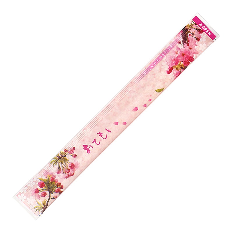 九州紙工 フルカラー完封箸 アスペン元禄 さくら CK-1 100膳/袋（ご注文単位40袋）【直送品】