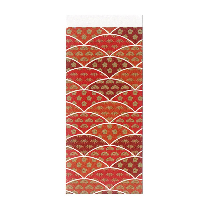 九州紙工 箸袋 松竹梅 朱 SYO-2 500枚/袋(ご注文単位10袋)【直送品】