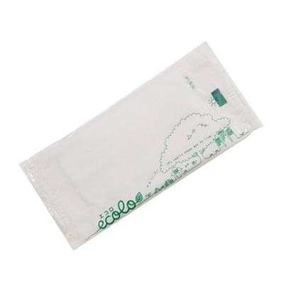 九州紙工 使い捨ておしぼり エコロ 平型ミニ グリーン E-1 200枚/袋(ご注文単位10袋)【直送品】