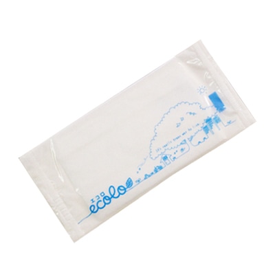 九州紙工 使い捨ておしぼり エコロ 平型ミニ ブルー E-2 200枚/袋(ご注文単位10袋)【直送品】