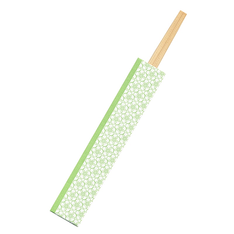 九州紙工 差し込み箸 杉利久 24cm HANA 三つ折 梅 HANA-202H 100膳/袋（ご注文単位25袋）【直送品】