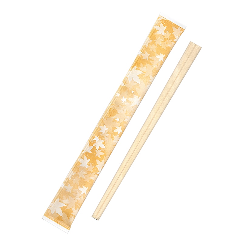 九州紙工 完封箸 植林元禄 もみじ 楊枝入 SK-2 100膳/袋（ご注文単位40袋）【直送品】
