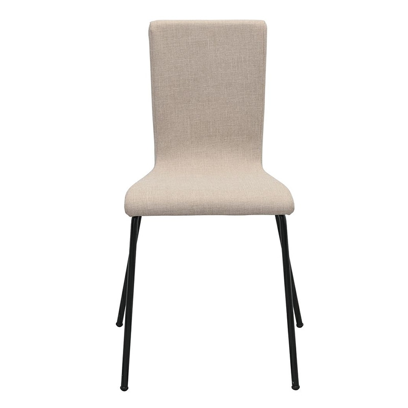 アール・エフ・ヤマカワ ファブリックチェア2　ブラック脚 ベージュ2　4脚セット RFC-FPBE2BF-4SET 1台（ご注文単位1台）【直送品】