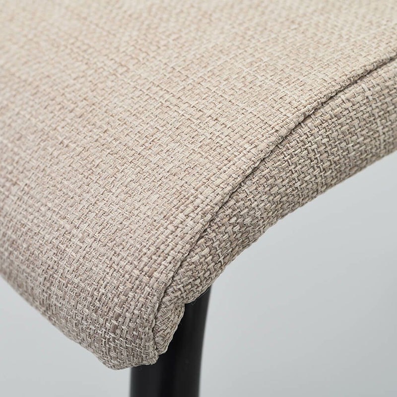 アール・エフ・ヤマカワ ファブリックチェア2　ブラック脚 ベージュ2　4脚セット RFC-FPBE2BF-4SET 1台（ご注文単位1台）【直送品】