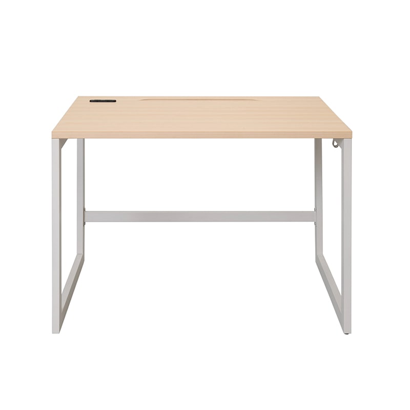 アール・エフ・ヤマカワ リスム　デスク　W1000×D700 ナチュラル×ホワイト　コンセント付 脚2ヶ口　RFFLD-1070NA-WL 1台（ご注文単位1台）【直送品】