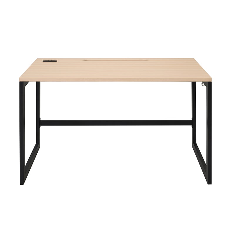 アール・エフ・ヤマカワ リスム　デスク　W1200×D700 ナチュラル×ブラック　コンセント付 脚2ヶ口　RFFLD-1270NA-BL 1台（ご注文単位1台）【直送品】