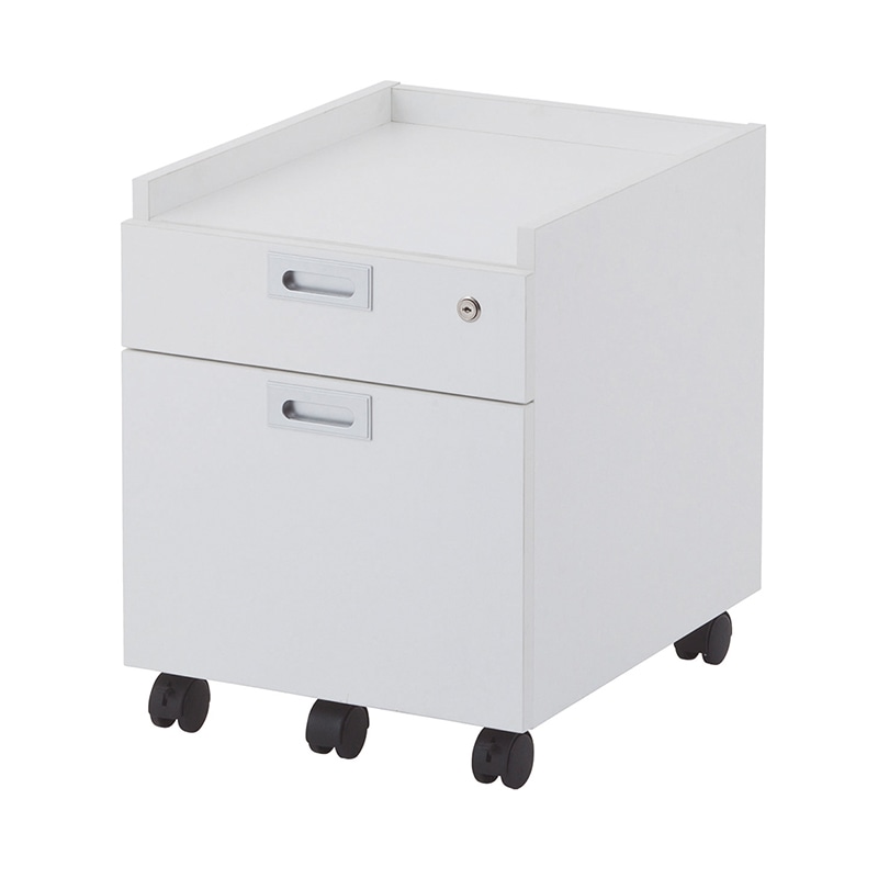 アール・エフ・ヤマカワ ノルム 2段ワゴン2 ホワイト RFCA2-2WH 1台(ご注文単位1台)【直送品】