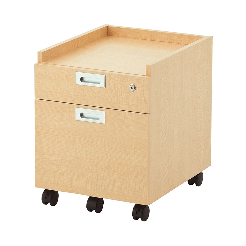 アール・エフ・ヤマカワ ノルム 2段ワゴン2 ナチュラル RFCA2-2NA 1台(ご注文単位1台)【直送品】