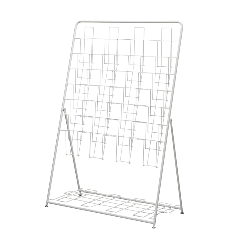 アール・エフ・ヤマカワ パンフレットスタンド　7段4列 ホワイト RFPFS-QUWH 1台（ご注文単位1台）【直送品】