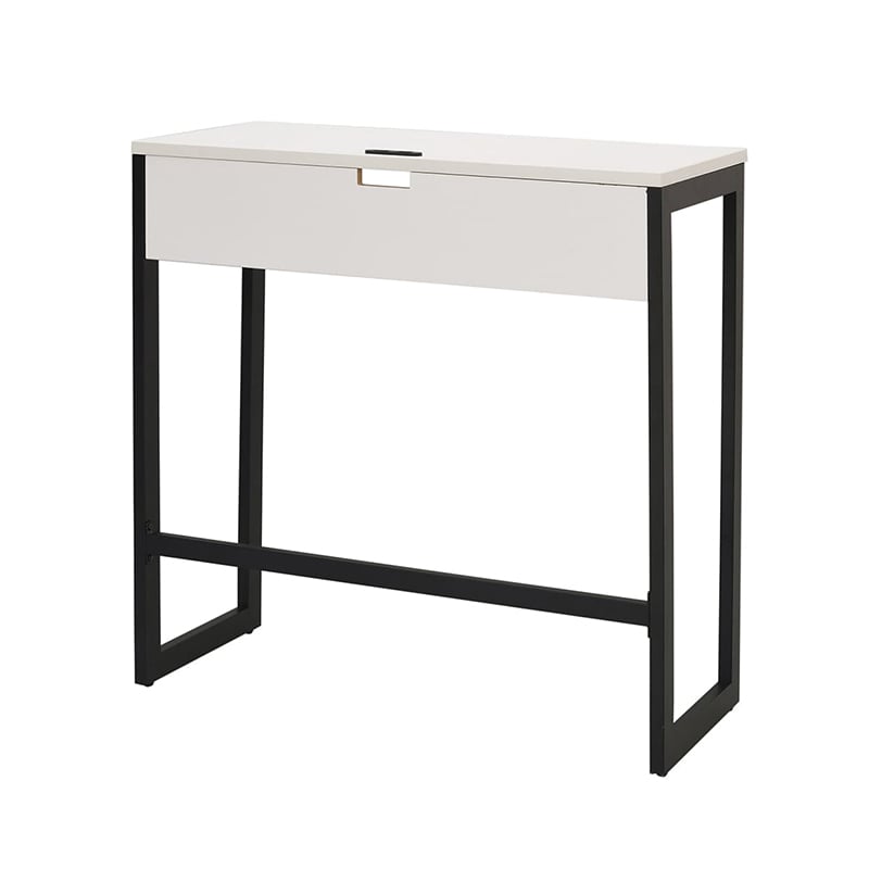 アール・エフ・ヤマカワ リスム ハイデスク W1000×D450 ホワイト×ブラック コンセント付 RFFHD-1045WH-BL 1台(ご注文単位1台)【直送品】