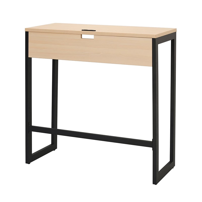 アール・エフ・ヤマカワ リスム ハイデスク W1000×D450 ナチュラル×ブラック コンセント付 RFFHD-1045NA-BL 1台(ご注文単位1台)【直送品】