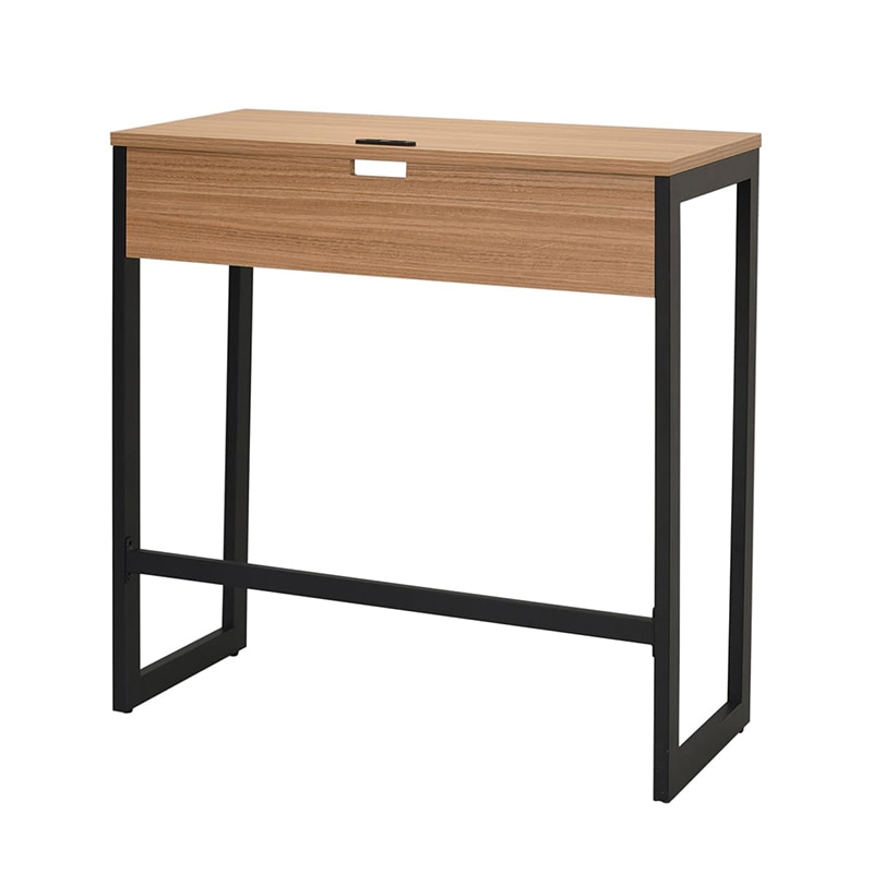 アール・エフ・ヤマカワ リスム ハイデスク W1000×D450 ウォルナット×ブラック コンセント付 RFFHD-1045DM-BL 1台(ご注文単位1台)【直送品】