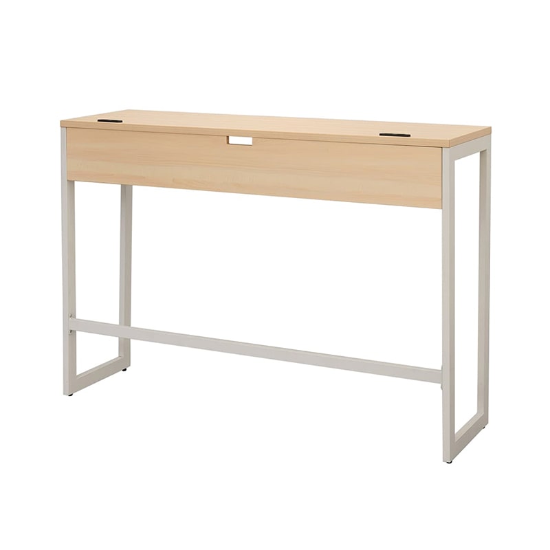 アール・エフ・ヤマカワ リスム ハイデスク W1500×D450 ナチュラル×ホワイト コンセント付 RFFHD-1545NA-WL 1台(ご注文単位1台)【直送品】