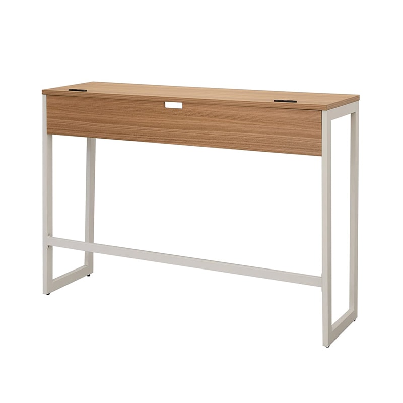 アール・エフ・ヤマカワ リスム ハイデスク W1500×D450 ウォルナット×ホワイト コンセント付 RFFHD-1545DM-WL 1台(ご注文単位1台)【直送品】