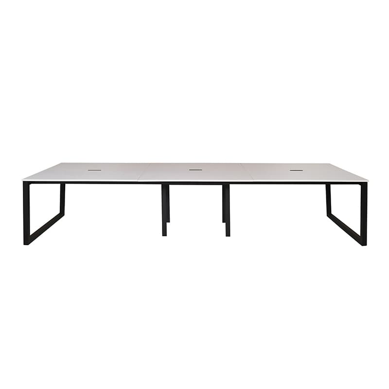 アール・エフ・ヤマカワ リスム　フリーアドレス用テーブル　W4800 ホワイト×ブラック　コンセント付 脚4ヶ口　RFFLT-4812WH-BL 1台（ご注文単位1台）【直送品】