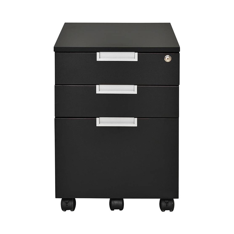 アール・エフ・ヤマカワ インサイドワゴン スチール脚デスク　ブラック GZCA-SLBK 1台（ご注文単位1台）【直送品】