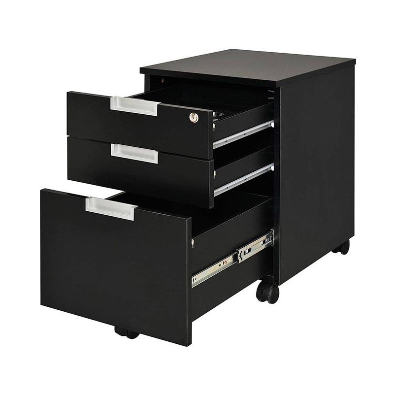 アール・エフ・ヤマカワ インサイドワゴン スチール脚デスク　ブラック GZCA-SLBK 1台（ご注文単位1台）【直送品】